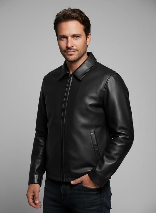 Men’s Premium Black Leather Jacket