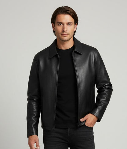 Men’s Premium Black Leather Jacket